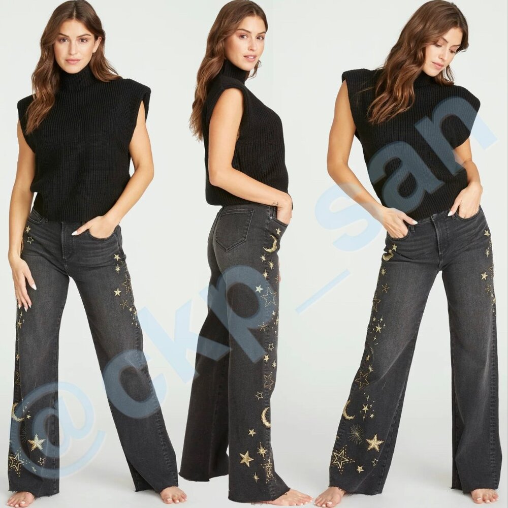 NWOT Free People x Driftwood Charlee Wide Leg Jeans Sz 28 - Picture 4 of 16